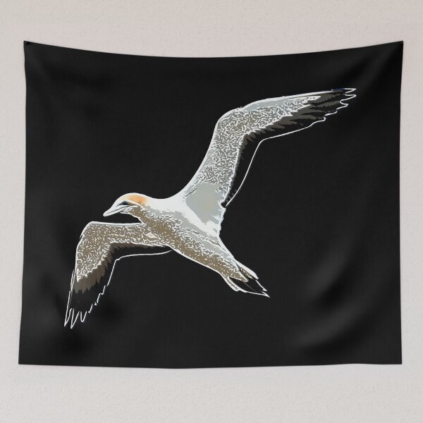 Item preview, Northern Gannet Flying White Alternate Print designed and sold by designsasstultd.