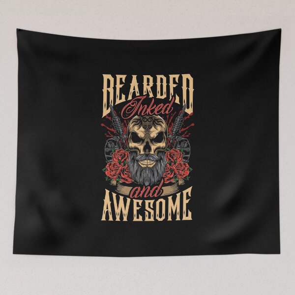Item preview, Bearded Inked And Awesome Badass Dad designed and sold by perfectpresents.