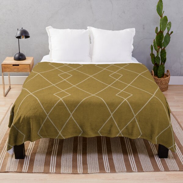 Item preview, Fine diamond lines on golden yellow - elegant abstract geometric pattern designed and sold by misentangled.