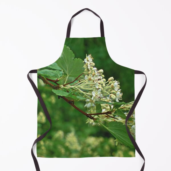 Item preview, White wild flowers on a branch with green leaves designed and sold by Ventures1.