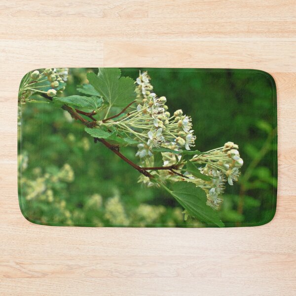 Item preview, White wild flowers on a branch with green leaves designed and sold by Ventures1.