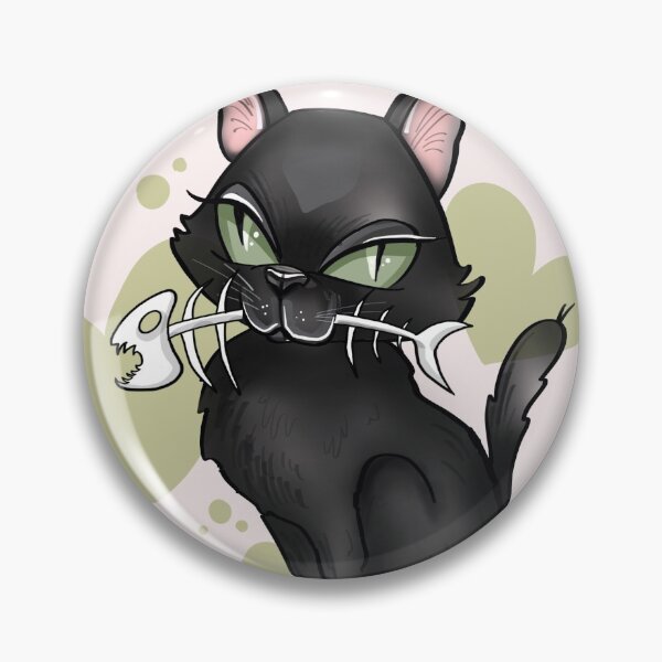 Item preview, Black cat with Bones fish designed and sold by Virginia  Landi.