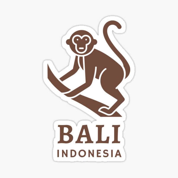 Aperçu de l'œuvre Bali Monkey Forest Indonésie créée et vendue par Hoiho Adventure Shirts.