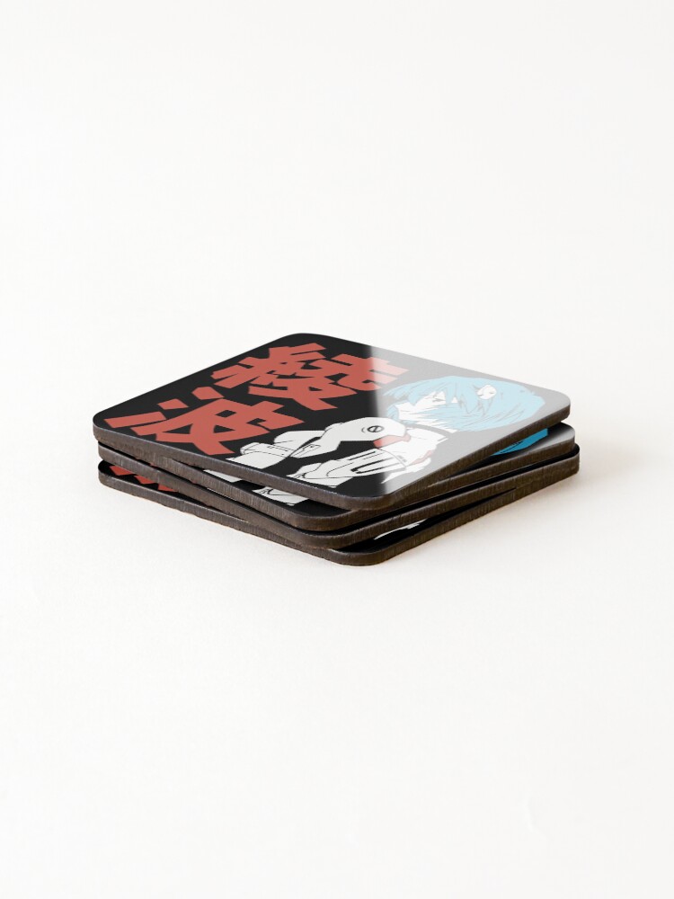 Alternate view of Neon Genesis Evangelion Retro Vintage Coasters (Set of 4)