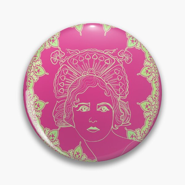 Item preview, Duo tone art nouveau girl designed and sold by orangerinka.