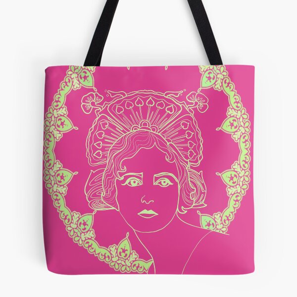 Item preview, Duo tone art nouveau girl designed and sold by orangerinka.