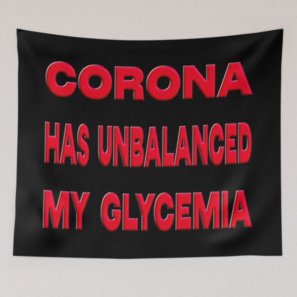 Item preview, CORONA HAS UNBALANCED MY GLYCEMIA T1D AND T2D -  DIABETES CORONA - DIABETIC CHRISTMAS GIFT designed and sold by Ralek.