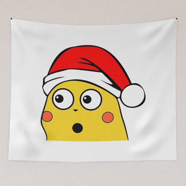 Item preview, Christmas Surprised Meme with Santa Hat - Yellow Type designed and sold by mr-meme.