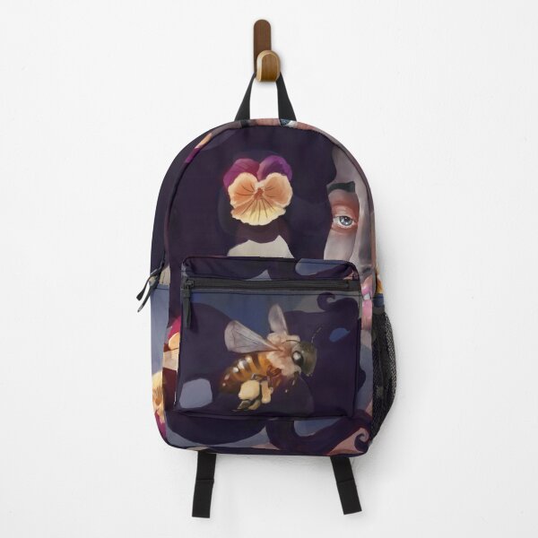 Item preview, Look Aside - Woman with bees pansy flowers and orchid mantis by Ela Steel designed and sold by elasteel.