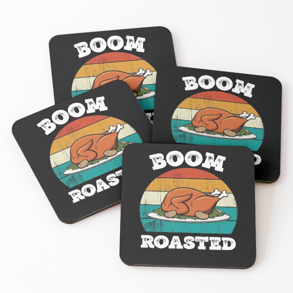Item preview, Boom Roasted, white, Funny Thanksgiving Shirt designed and sold by OttersDesignsUS.