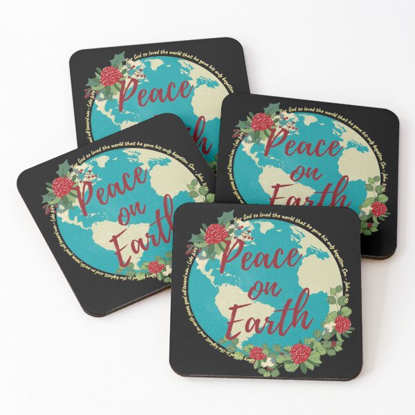 Item preview, Christmas Bible verse John 3:16 Luke 2:14 Peace on Earth designed and sold by PaladinsWife.