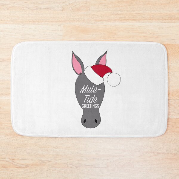 Item preview, Mule-Tide Greetings, Funny Christmas Santa Mule Pun designed and sold by Gsallicat.