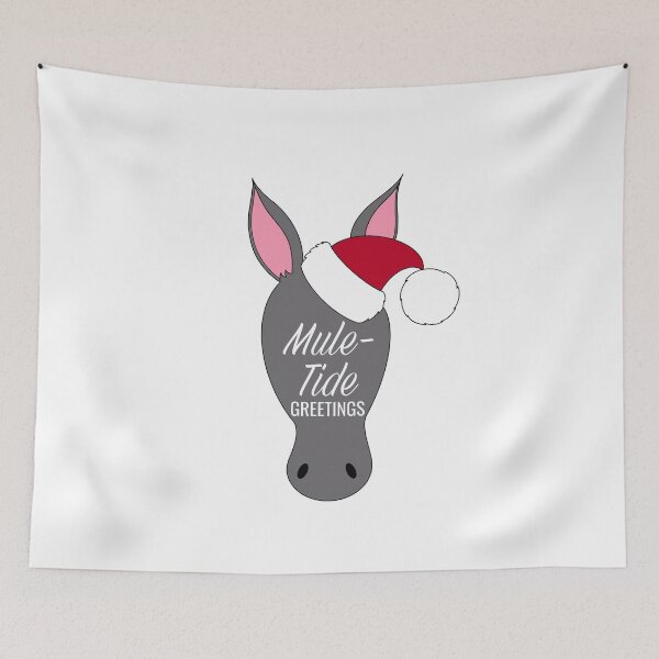 Item preview, Mule-Tide Greetings, Funny Christmas Santa Mule Pun designed and sold by Gsallicat.