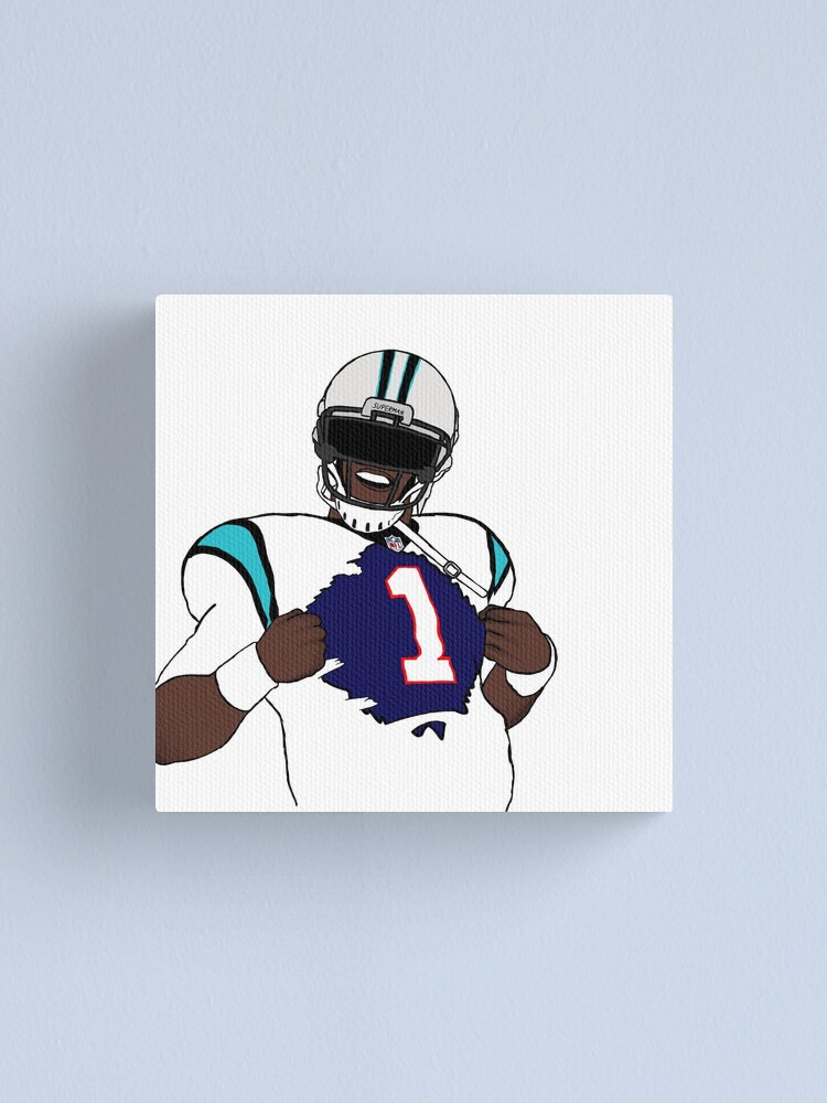 Cam Newton Dab Canvas Art T-Shirt