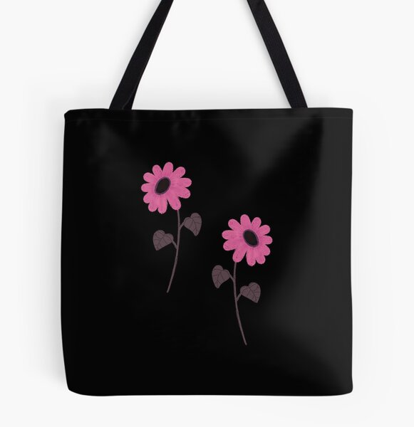 Pink Sunflower Butterfly Tote Bag Floral Tote Bag Plant 