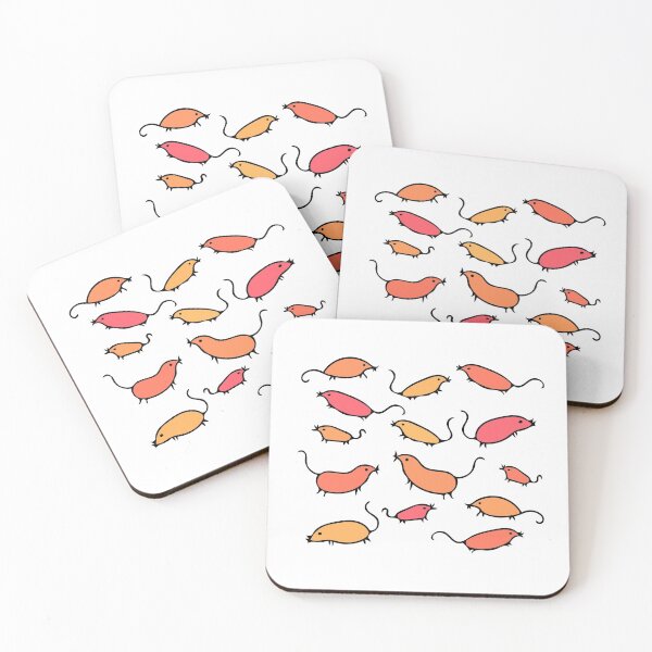 Item preview, Cute and Colorful Mouse Pattern (white) designed and sold by Davey's Designs.