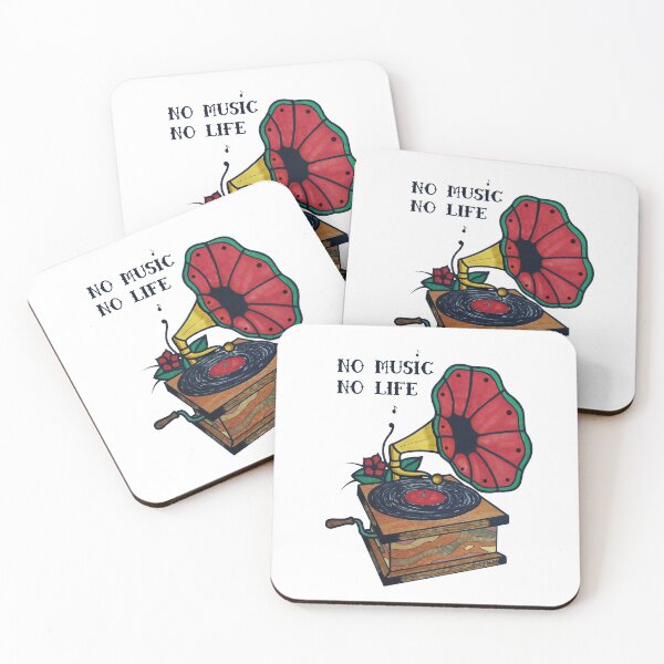 Item preview, No music No life Gramophone trad tattoo designed and sold by emeteneme.