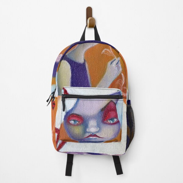 Item preview, Geraldine by Ela Steel - Orange & Purple Lowbrow art with octopus tentacles designed and sold by elasteel.