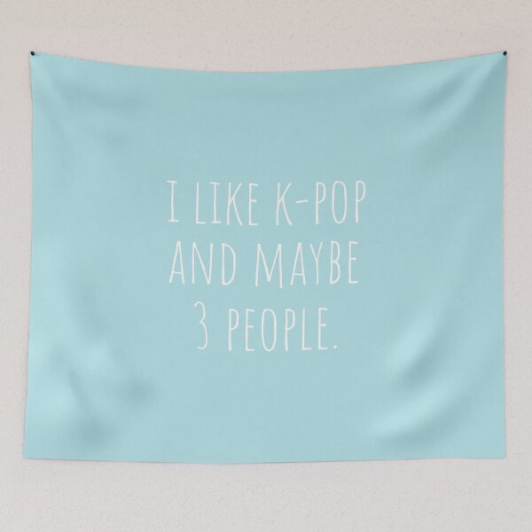 Item preview, I Like K-pop and Maybe 3 People Baby Blue designed and sold by cutetype.
