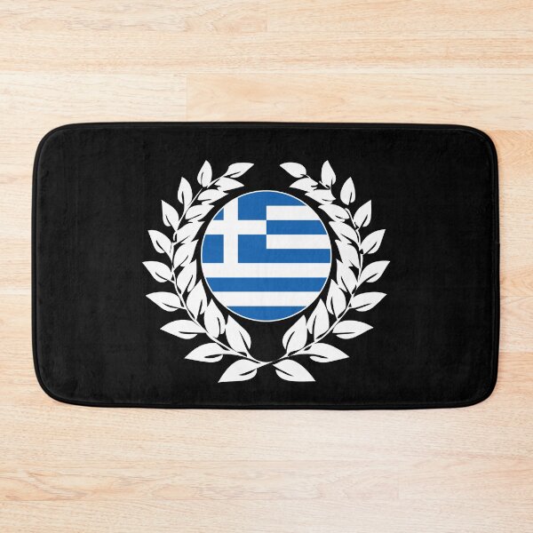 Item preview, Greece greek flag banner laurel wreath designed and sold by GeogDesigns.