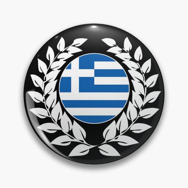 Item preview, Greece greek flag banner laurel wreath designed and sold by GeogDesigns.