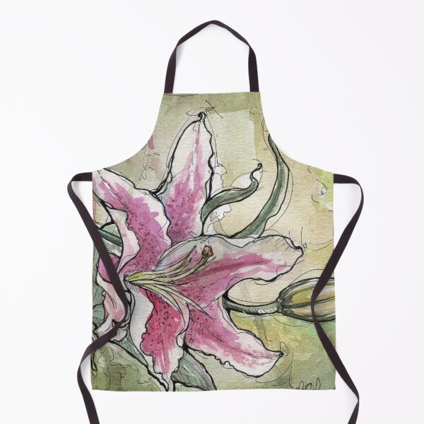 Item preview, Stargazer Lily Watercolor Still Life Flower Painting by Ela Steel designed and sold by elasteel.