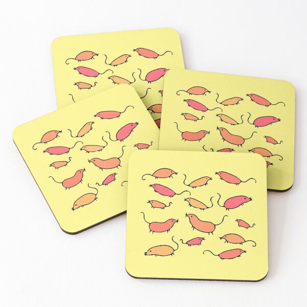 Item preview, Cute and Colorful Mouse Pattern (yellow) designed and sold by Davey's Designs.