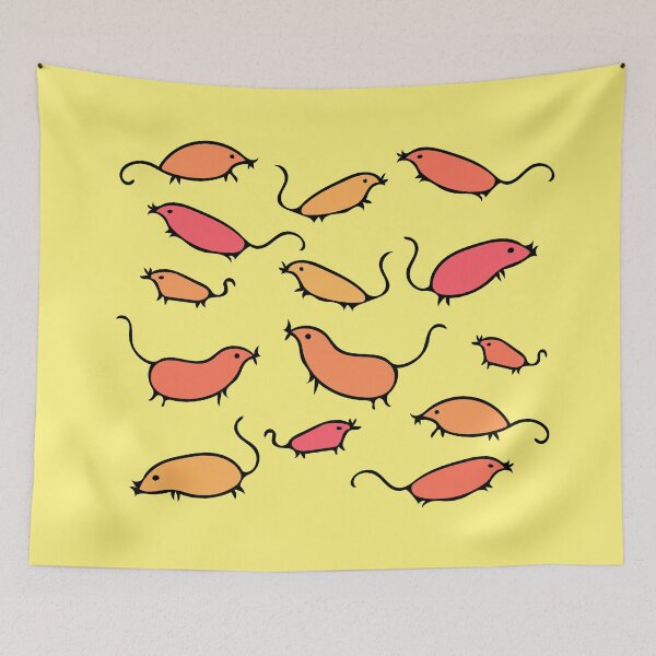 Item preview, Cute and Colorful Mouse Pattern (yellow) designed and sold by Davey's Designs.