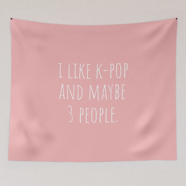 Item preview, I Like K-pop and Maybe 3 People Light Pink designed and sold by cutetype.