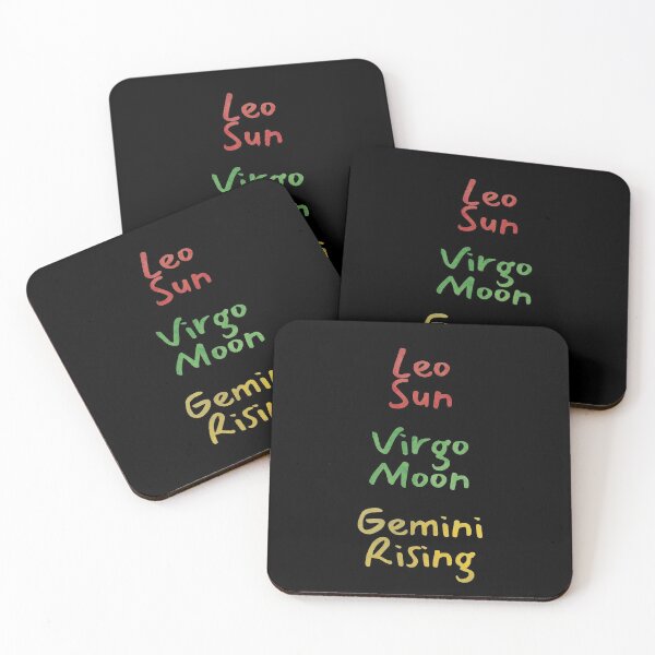 Item preview, Leo Sun Virgo Moon Gemini Rising Text designed and sold by leomooncreates.