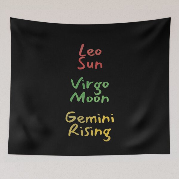 Item preview, Leo Sun Virgo Moon Gemini Rising Text designed and sold by leomooncreates.