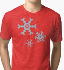 Blue Snowflakes Tri-blend T-Shirt