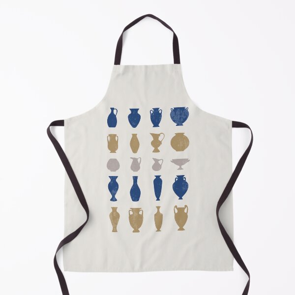Item preview, Blue and Gold Ancient Greek Pottery Vases Silhouettes designed and sold by Inogitna Designs.