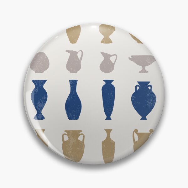 Item preview, Blue and Gold Ancient Greek Pottery Vases Silhouettes designed and sold by Inogitna Designs.
