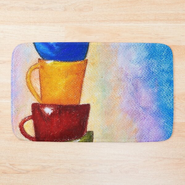 Item preview, Piled cups colorful pastel art designed and sold by StarlightTales.