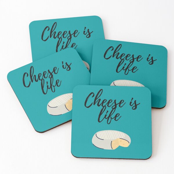 Item preview, Cheese is life (teal background) designed and sold by Dinoroarrr.