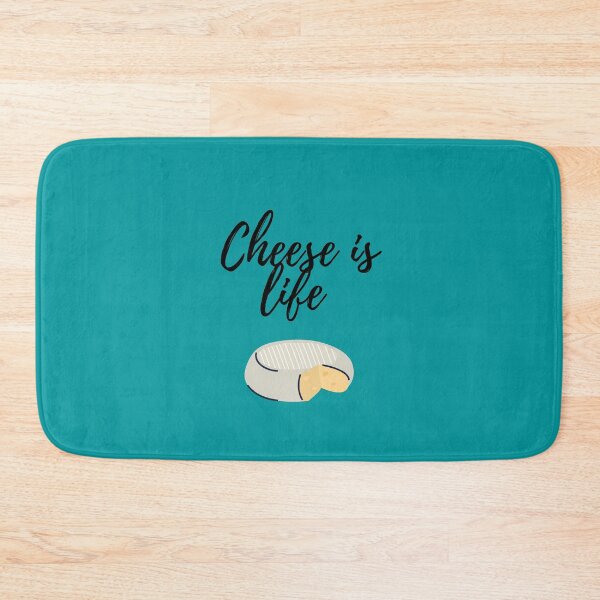Item preview, Cheese is life (teal background) designed and sold by Dinoroarrr.
