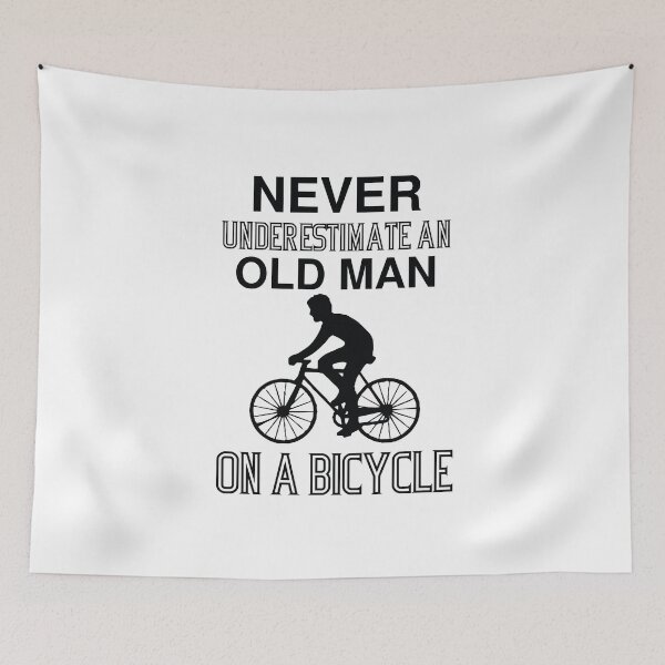 Item preview, Never Underestimate An Old Man On A Bicycle, Funny Cycling Gift Tee for Men, Dad or Grandad Present, Old Guy designed and sold by All in One  Design.