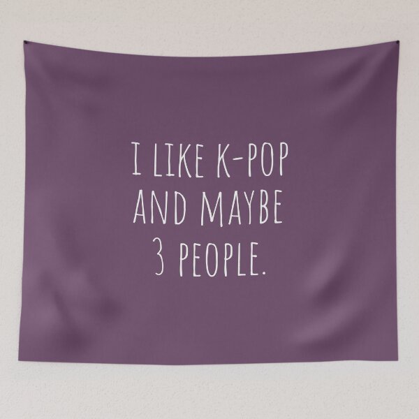 Item preview, I Like K-pop and Maybe 3 People Dark Purple designed and sold by cutetype.