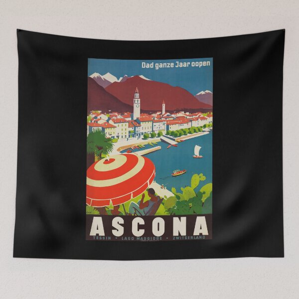 Item preview, retro classic Ascona poster designed and sold by CorasPosters.