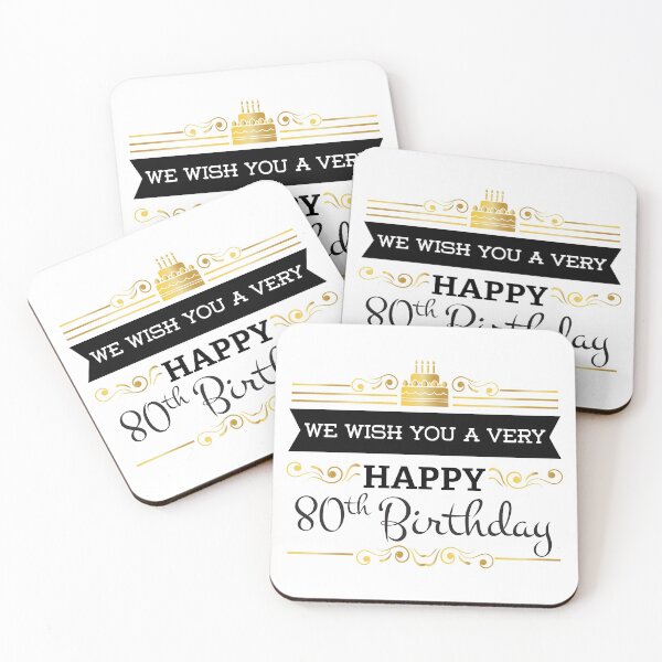 Item preview, We Wish You A Very Happy 80th Birthday designed and sold by 4AllTimes.