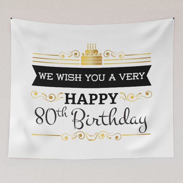 Item preview, We Wish You A Very Happy 80th Birthday designed and sold by 4AllTimes.