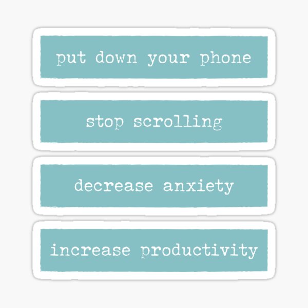 Put down your phone motivational reminders typewriter style Sticker