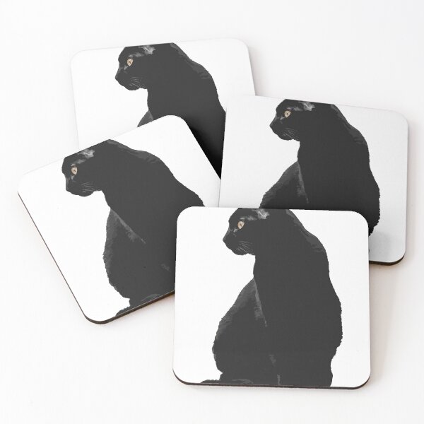 Item preview, Black Cat Sitting, Black Cat Laptop Sticker, Cat MacBook Sticker, Peeping Cat Gift, Crazy Cat Lady Gift, Cat Lover Gift designed and sold by ThirTee.