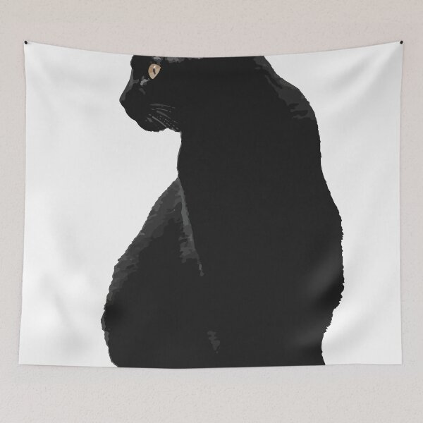 Item preview, Black Cat Sitting, Black Cat Laptop Sticker, Cat MacBook Sticker, Peeping Cat Gift, Crazy Cat Lady Gift, Cat Lover Gift designed and sold by ThirTee.