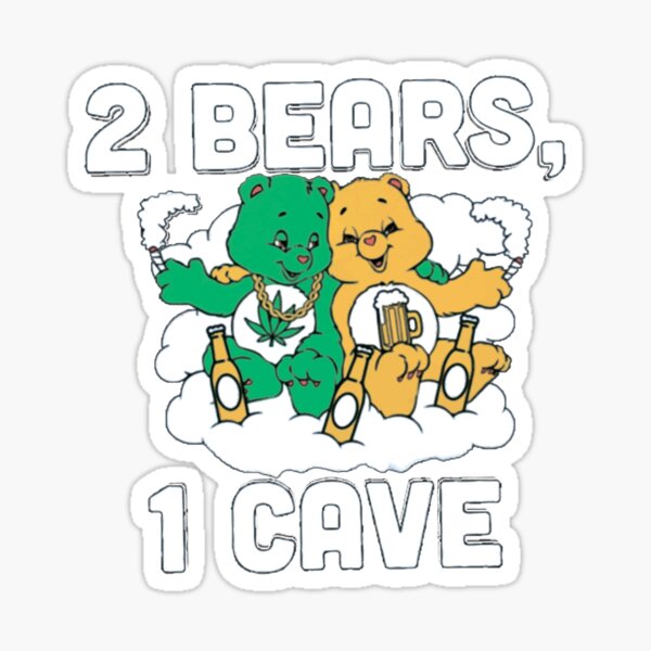 two bears one cave best selling Sticker