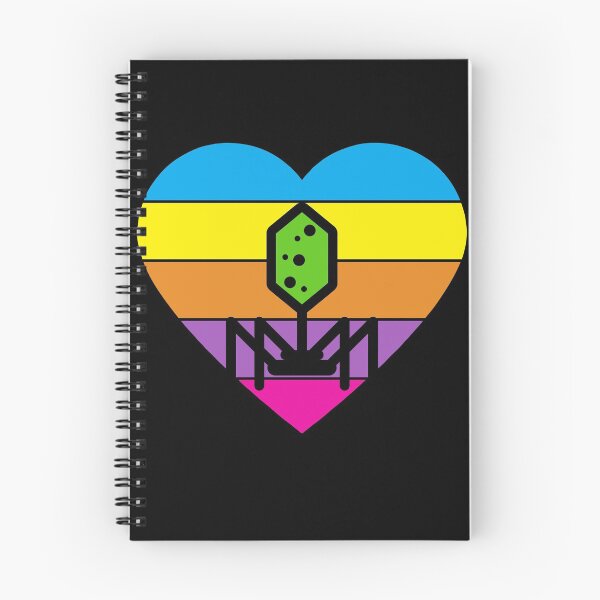 Item preview, PURPLE HEART SHAPED RETRO SUNSET PHAGE BACTERIOPHAGE designed and sold by Hippiesole.