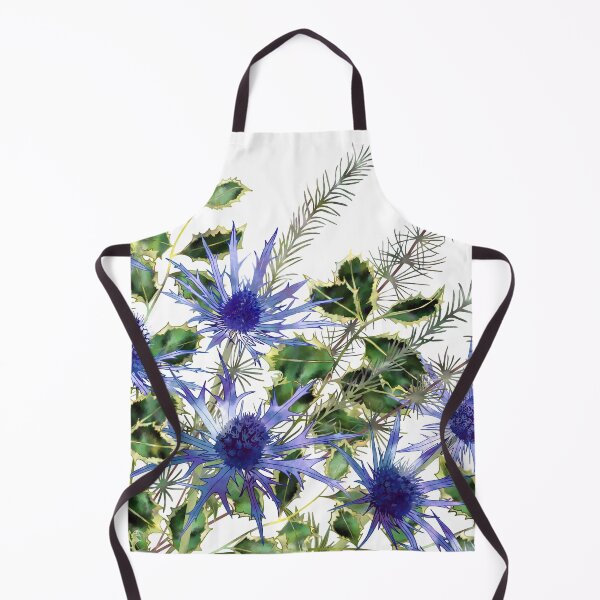 Item preview, Sea Holly Flowers, Holly Leaves & Pine Needles designed and sold by Fiona Calder Designs.