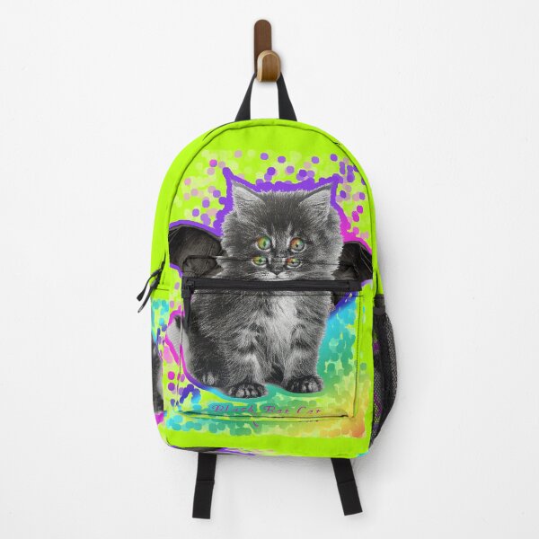 Item preview,  Black Bat Cat - Rainbow Eyes (By AliceCCI)  designed and sold by VanyssaGraphics.