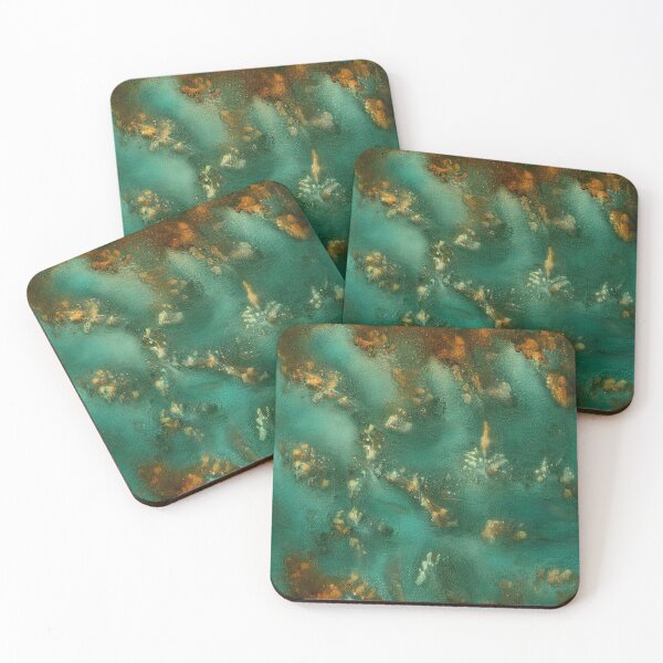 Item preview, Green Abstract pattern evoking islands in an Ocean designed and sold by bradm50.